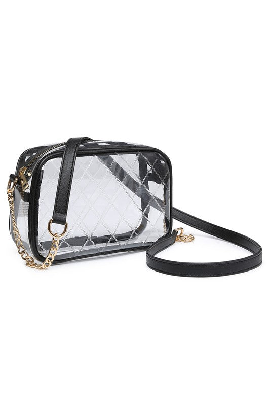 See Thru Net Pattern Crossbody Bag