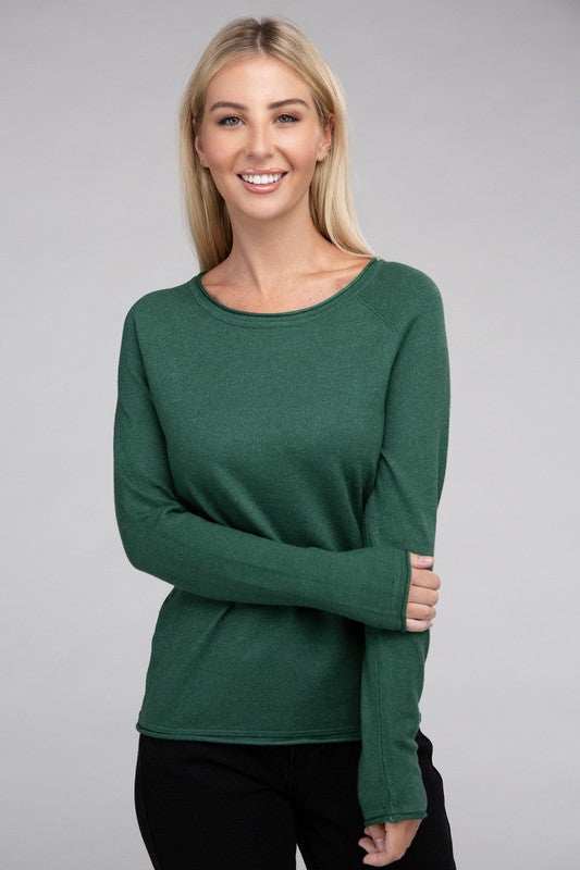 Viscose Round Neck Basic Sweater